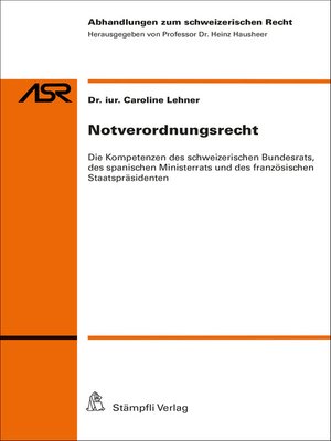 cover image of Notverordnungsrecht